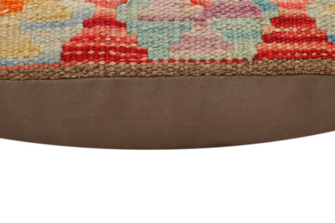 handmade Traditional Pillow Red Beige Hand-Woven SQUARE 100% WOOL Hand woven turkish pillow2 x 2