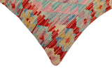 handmade Traditional Pillow Red Blue Hand-Woven SQUARE 100% WOOL Hand woven turkish pillow2' x 2'