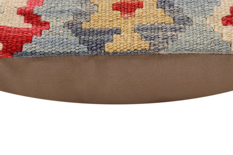 handmade Traditional Pillow Red Blue Hand-Woven SQUARE 100% WOOL Hand woven turkish pillow2 x 2