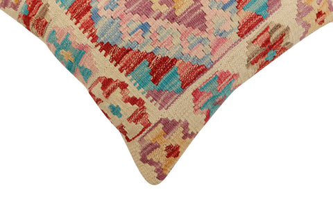handmade Traditional Pillow Red Blue Hand-Woven SQUARE 100% WOOL Hand woven turkish pillow2 x 2