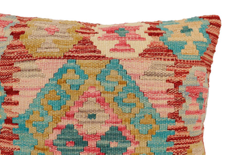 handmade Traditional Pillow Red Blue Hand-Woven SQUARE 100% WOOL Hand woven turkish pillow2 x 2