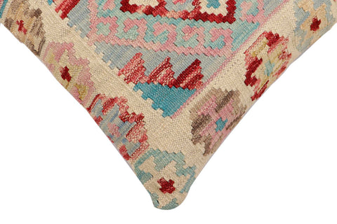 handmade Traditional Pillow Red Blue Hand-Woven SQUARE 100% WOOL Hand woven turkish pillow2 x 2