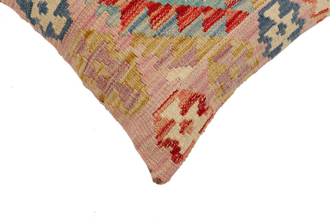 handmade Traditional Pillow Red Blue Hand-Woven SQUARE 100% WOOL Hand woven turkish pillow2 x 2