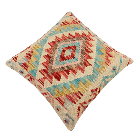 handmade Traditional Pillow Beige Red Hand-Woven SQUARE 100% WOOL Hand woven turkish pillow2 x 2