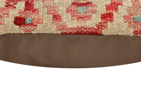 handmade Traditional Pillow Beige Red Hand-Woven SQUARE 100% WOOL Hand woven turkish pillow2 x 2