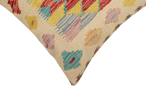 handmade Traditional Pillow Beige Red Hand-Woven SQUARE 100% WOOL Hand woven turkish pillow2 x 2