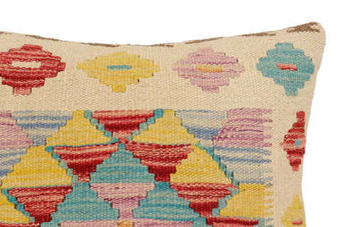 handmade Traditional Pillow Beige Red Hand-Woven SQUARE 100% WOOL Hand woven turkish pillow2 x 2