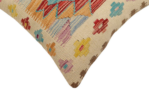 handmade Traditional Pillow Beige Red Hand-Woven SQUARE 100% WOOL Hand woven turkish pillow2 x 2