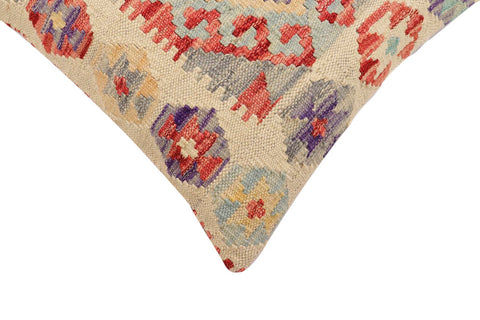 handmade Traditional Pillow Beige Red Hand-Woven SQUARE 100% WOOL Hand woven turkish pillow2 x 2