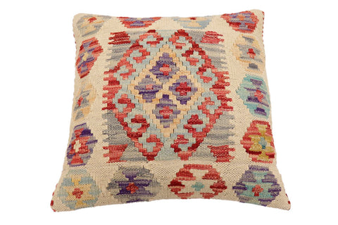handmade Traditional Pillow Beige Red Hand-Woven SQUARE 100% WOOL Hand woven turkish pillow2 x 2