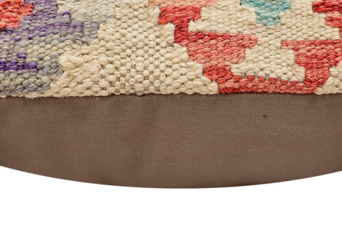 handmade Traditional Pillow Beige Red Hand-Woven SQUARE 100% WOOL Hand woven turkish pillow2 x 2