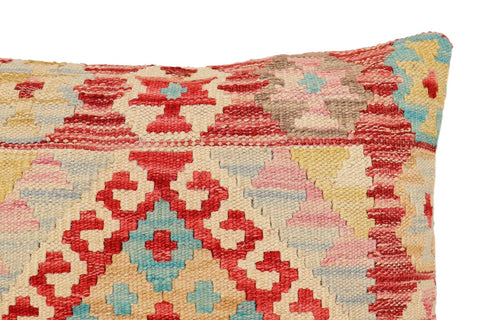 handmade Traditional Pillow Red Beige Hand-Woven SQUARE 100% WOOL Hand woven turkish pillow2 x 2