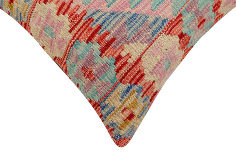 handmade Traditional Pillow Red Blue Hand-Woven SQUARE 100% WOOL Hand woven turkish pillow2 x 2