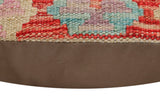 handmade Traditional Pillow Red Blue Hand-Woven SQUARE 100% WOOL Hand woven turkish pillow2' x 2'
