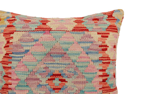 handmade Traditional Pillow Red Blue Hand-Woven SQUARE 100% WOOL Hand woven turkish pillow2 x 2