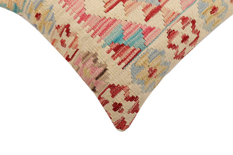 handmade Traditional Pillow Beige Red Hand-Woven SQUARE 100% WOOL  Hand woven turkish pillow  2 x 2