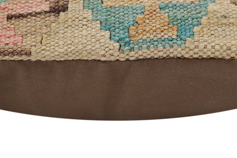 handmade Traditional Pillow Beige Red Hand-Woven SQUARE 100% WOOL  Hand woven turkish pillow  2 x 2