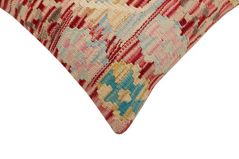 handmade Traditional Pillow Red Beige Hand-Woven SQUARE 100% WOOL Hand woven turkish pillow2 x 2