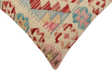 handmade Traditional Pillow Beige Red Hand-Woven SQUARE 100% WOOL Hand woven turkish pillow2' x 2'