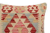 handmade Traditional Pillow Beige Red Hand-Woven SQUARE 100% WOOL  Hand woven turkish pillow  2 x 2