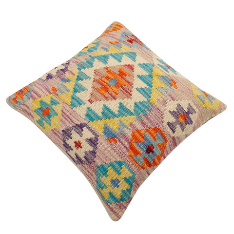 handmade Traditional Pillow Purple Blue Hand-Woven SQUARE 100% WOOL Hand woven turkish pillow2 x 2