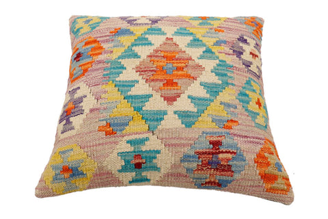 handmade Traditional Pillow Purple Blue Hand-Woven SQUARE 100% WOOL Hand woven turkish pillow2 x 2