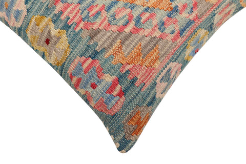 handmade Traditional Pillow Blue Red Hand-Woven SQUARE 100% WOOL Hand woven turkish pillow2 x 2