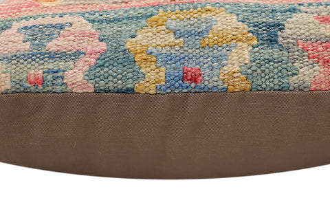 handmade Traditional Pillow Blue Red Hand-Woven SQUARE 100% WOOL Hand woven turkish pillow2 x 2