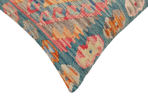 handmade Traditional Pillow Blue Red Hand-Woven SQUARE 100% WOOL Hand woven turkish pillow2 x 2