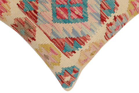 handmade Traditional Pillow Beige Red Hand-Woven SQUARE 100% WOOL Hand woven turkish pillow2 x 2