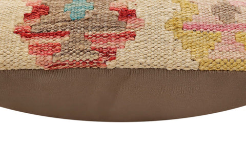 handmade Traditional Pillow Beige Red Hand-Woven SQUARE 100% WOOL Hand woven turkish pillow2 x 2
