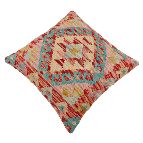 handmade Traditional Pillow Red Blue Hand-Woven SQUARE 100% WOOL Hand woven turkish pillow2 x 2