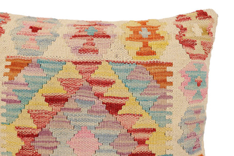handmade Traditional Pillow Beige Red Hand-Woven SQUARE 100% WOOL Hand woven turkish pillow2 x 2