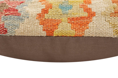 handmade Traditional Pillow Beige Red Hand-Woven SQUARE 100% WOOL Hand woven turkish pillow2 x 2