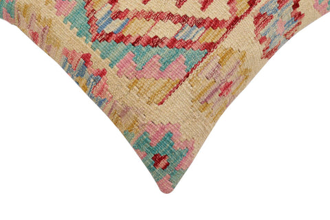 handmade Traditional Pillow Beige Red Hand-Woven SQUARE 100% WOOL Hand woven turkish pillow2 x 2