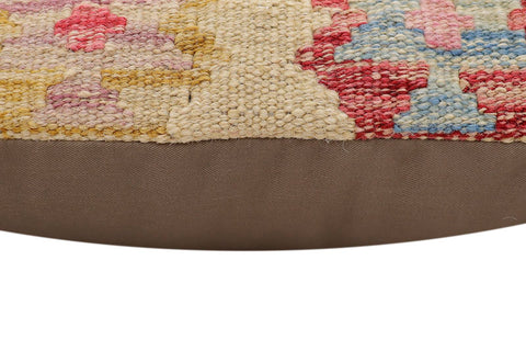 handmade Traditional Pillow Beige Red Hand-Woven SQUARE 100% WOOL Hand woven turkish pillow2 x 2
