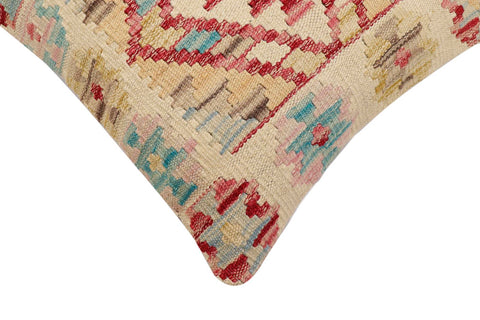 handmade Traditional Pillow Beige Red Hand-Woven SQUARE 100% WOOL Hand woven turkish pillow2 x 2