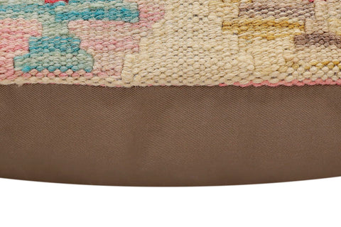 handmade Traditional Pillow Beige Red Hand-Woven SQUARE 100% WOOL Hand woven turkish pillow2 x 2