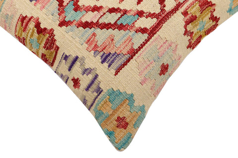 handmade Traditional Pillow Beige Red Hand-Woven SQUARE 100% WOOL Hand woven turkish pillow2 x 2