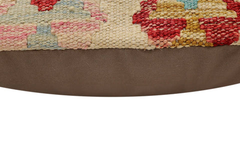 handmade Traditional Pillow Beige Red Hand-Woven SQUARE 100% WOOL Hand woven turkish pillow2 x 2
