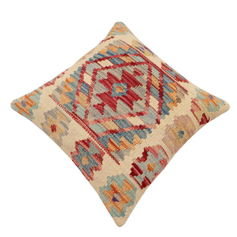 handmade Traditional Pillow Beige Red Hand-Woven SQUARE 100% WOOL Hand woven turkish pillow2 x 2