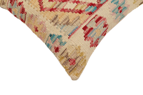 handmade Traditional Pillow Beige Red Hand-Woven SQUARE 100% WOOL Hand woven turkish pillow2 x 2