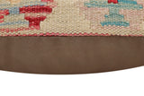 handmade Traditional Pillow Beige Red Hand-Woven SQUARE 100% WOOL Hand woven turkish pillow2' x 2'