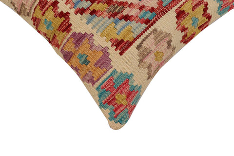handmade Traditional Pillow Beige Red Hand-Woven SQUARE 100% WOOL Hand woven turkish pillow2 x 2