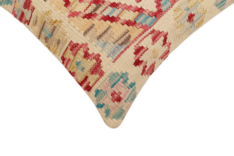 handmade Traditional Pillow Beige Red Hand-Woven SQUARE 100% WOOL Hand woven turkish pillow2 x 2