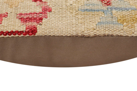 handmade Traditional Pillow Beige Red Hand-Woven SQUARE 100% WOOL Hand woven turkish pillow2 x 2