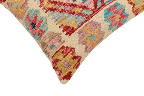 handmade Traditional Pillow Beige Red Hand-Woven SQUARE 100% WOOL Hand woven turkish pillow2 x 2