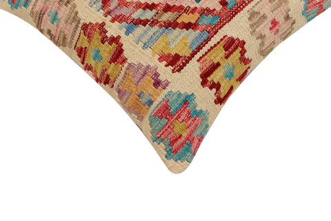 handmade Traditional Pillow Beige Red Hand-Woven SQUARE 100% WOOL Hand woven turkish pillow2 x 2