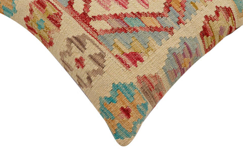 handmade Traditional Pillow Beige Red Hand-Woven SQUARE 100% WOOL Hand woven turkish pillow2 x 2
