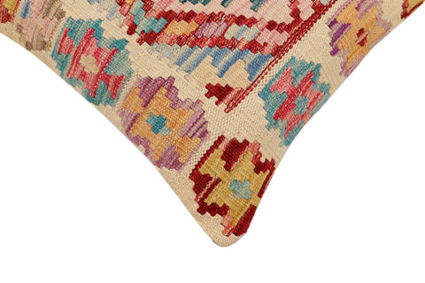 handmade Traditional Pillow Beige Red Hand-Woven SQUARE 100% WOOL Hand woven turkish pillow2 x 2